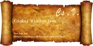 Csaby Viktorina névjegykártya